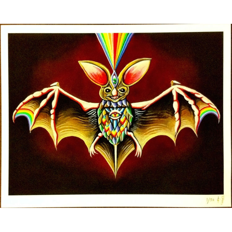 BAT SHIT CRAY PRINTS! WITH HAND PAINTED ACCENTS by Drew Roulette
