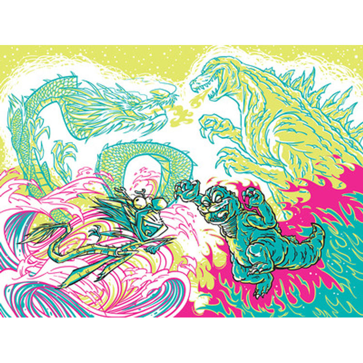 Dragon Boy vs Junior (Baby Godzilla vs Dragon Boy) by Martin Hsu