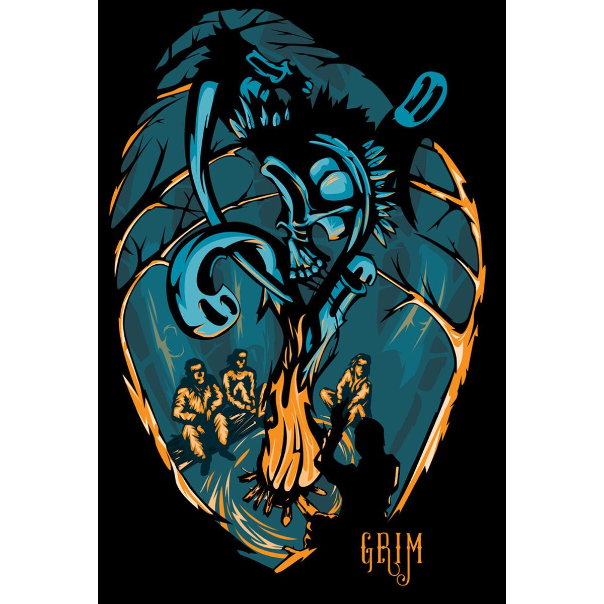 CAMPFIRE STORY PRINT