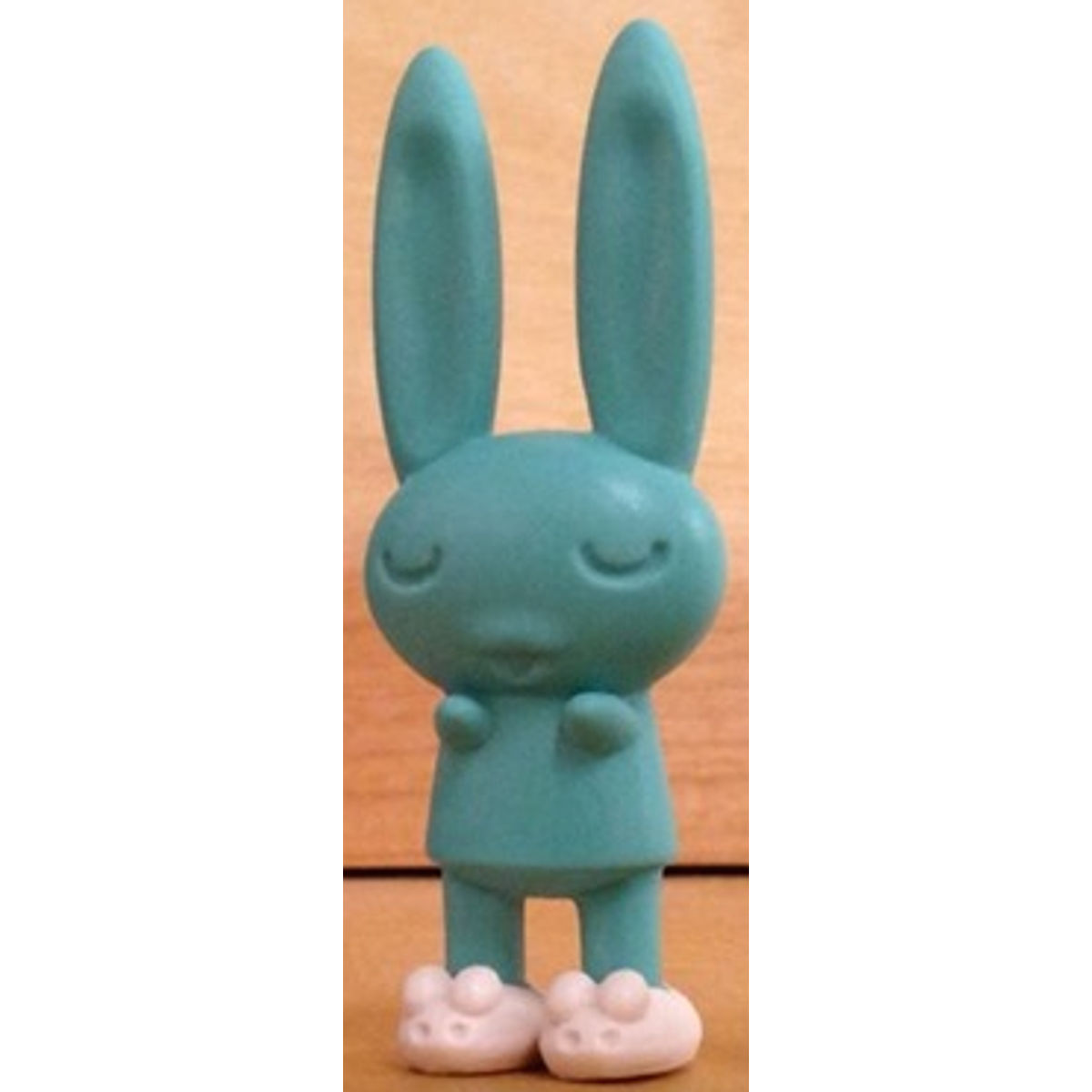 Bedtime Bunnies Teal with Sand colored Slippers Medium
