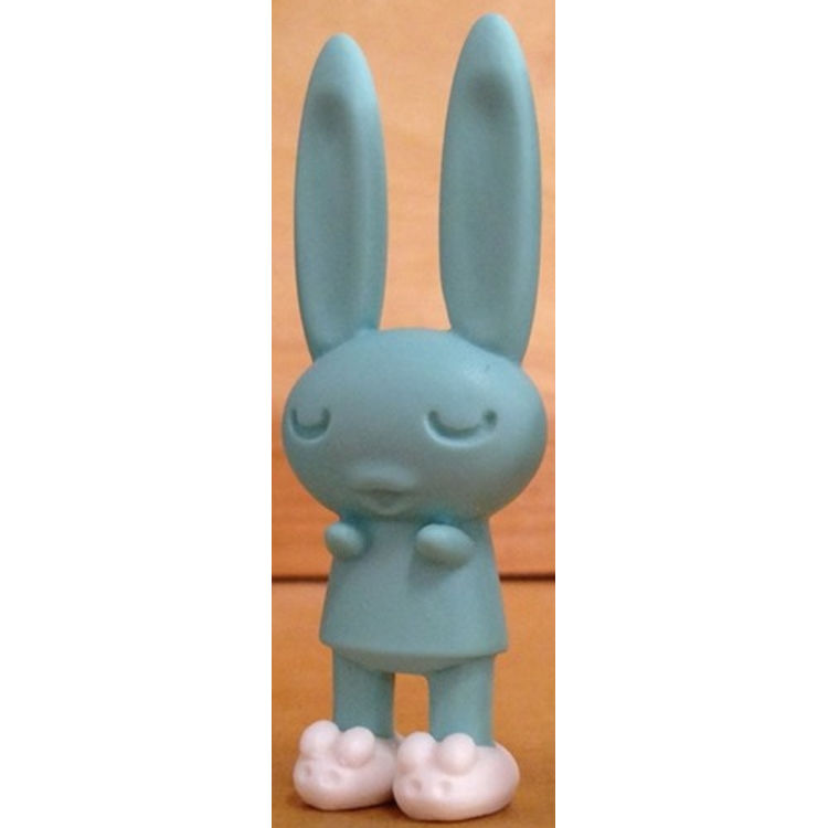 Bedtime Bunnies Teal with Sand colored Slippers Medium by Peter Kato