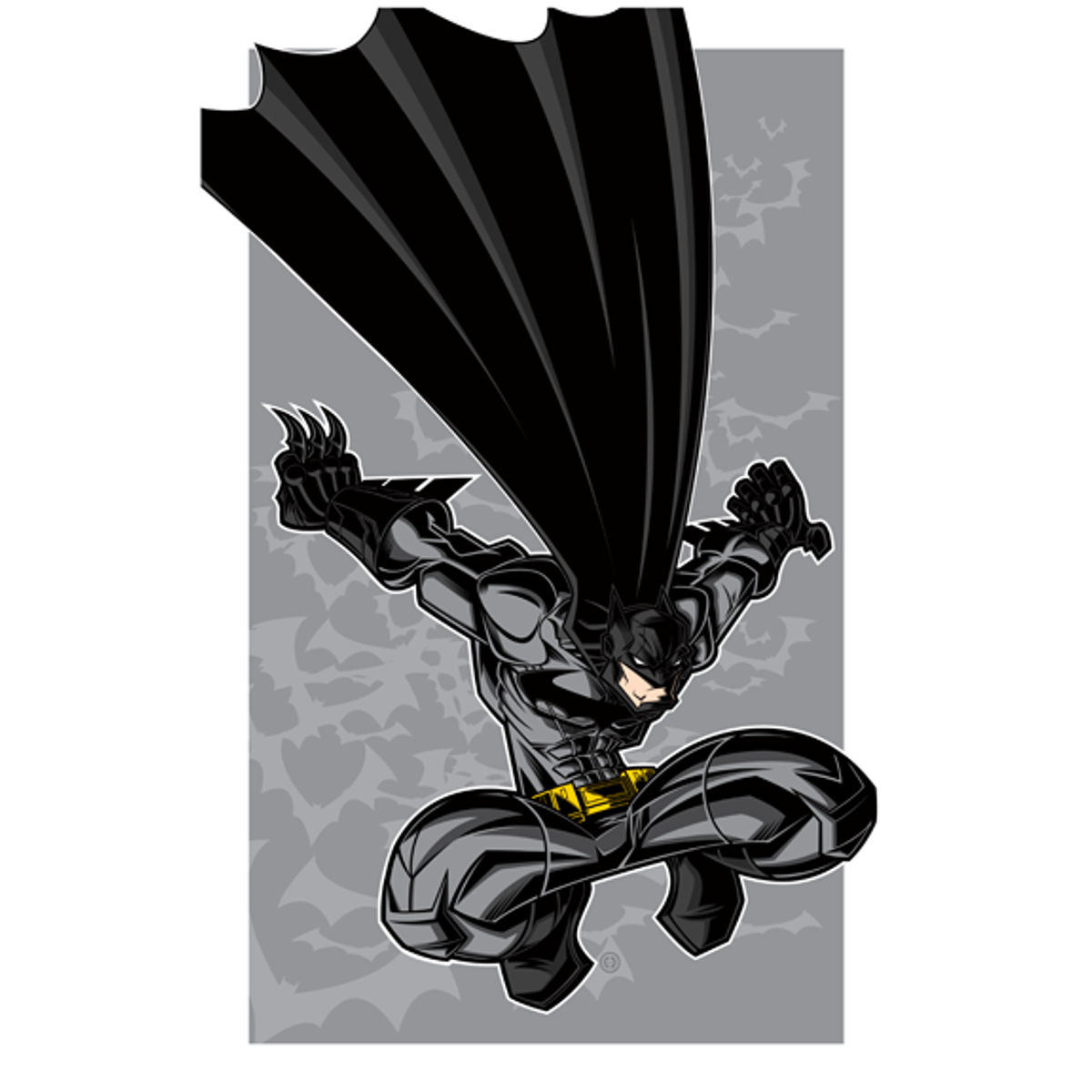 I AM THE NIGHT - the DARK KNIGHT RETURNS BLACK & GRAY Batman