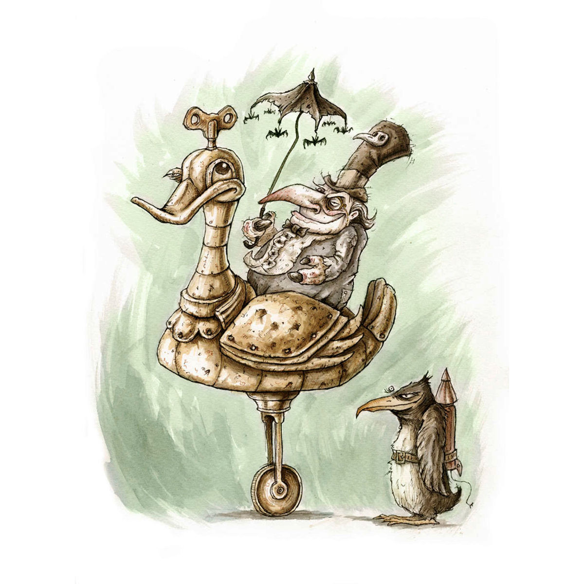 THE NAUGHTY PENGUIN - PAINTING