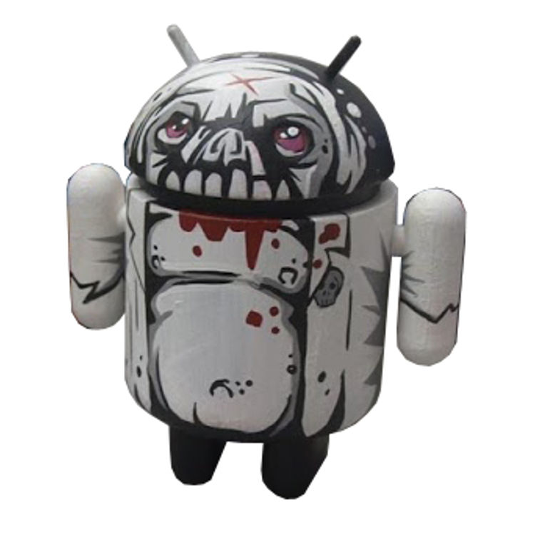 Black & White Zombie Droid by Mostly Harmless