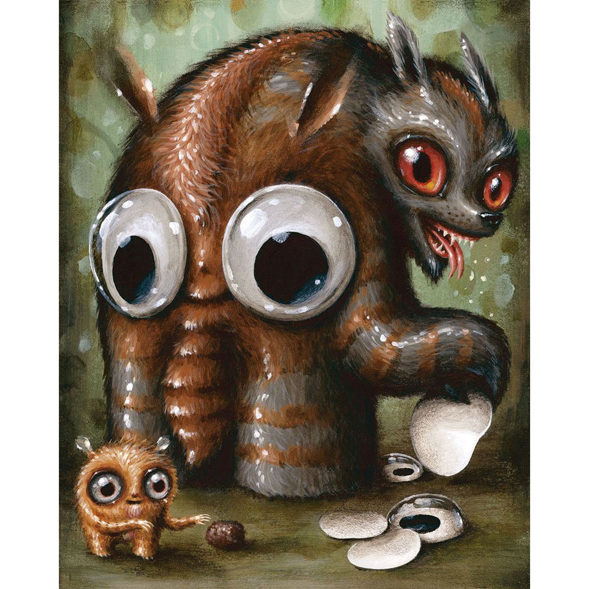 CRYPTIDBIT POW NO. 4 (ORIGINAL) - Googly-back Werewolf