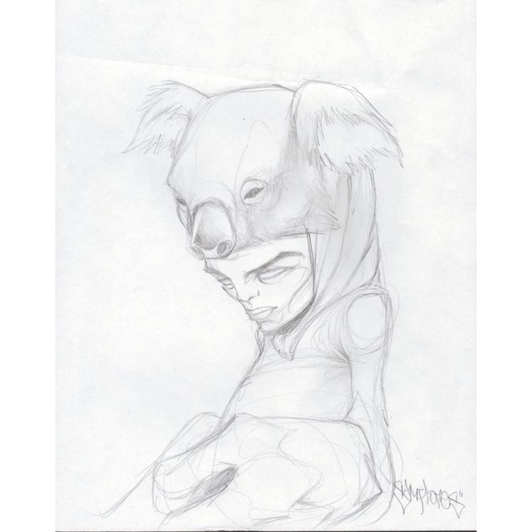 Koala (Drawing) by Sam Flores