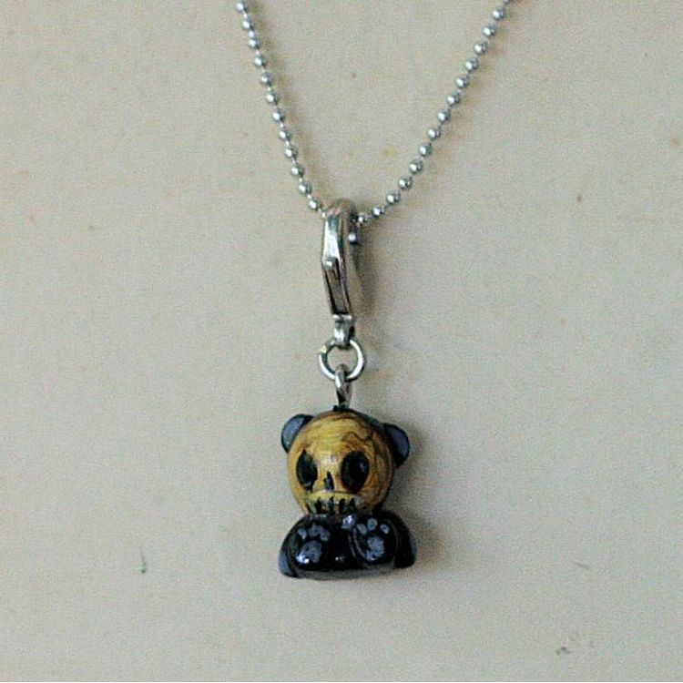 Skully Bear Kidrobot Zipperpull by Rebecca Hesla