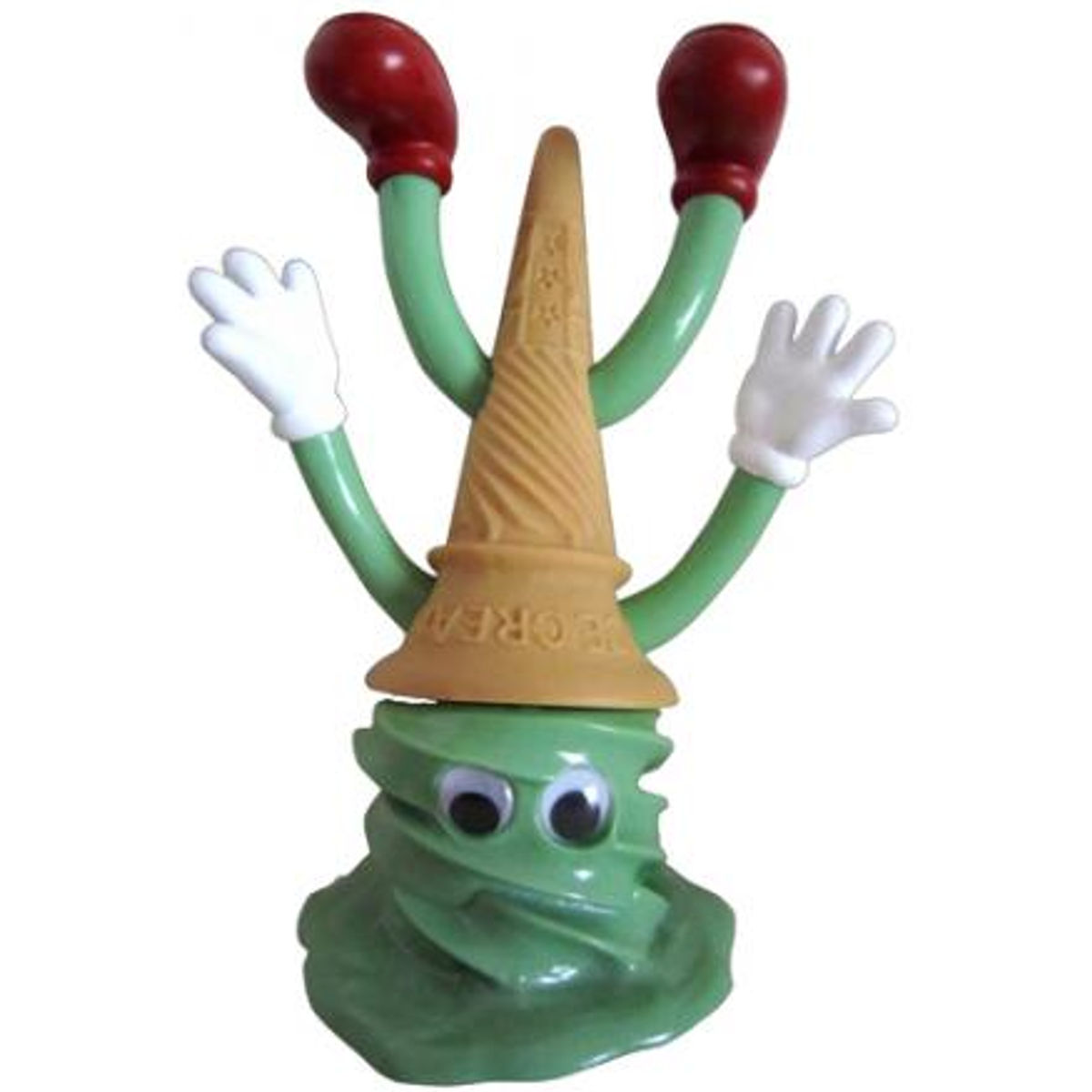 Green Tea Soft Ice Cream Dropped