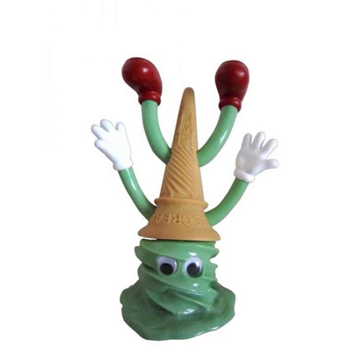 Green Tea Soft Ice Cream Dropped