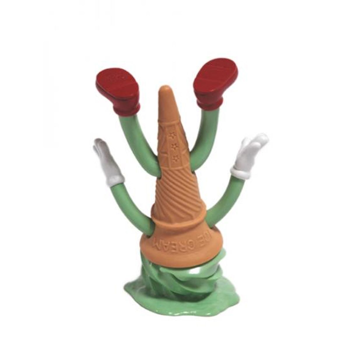 Green Tea Soft Ice Cream Dropped