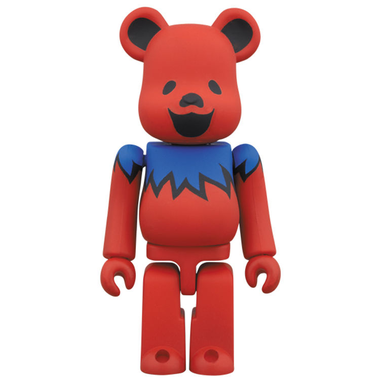 BE@RBRICK GRATEFUL DEAD  DANCING BEARS 100% - red by Medicom