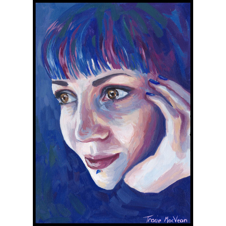 Self portrait in Blue by tracie Mcvean