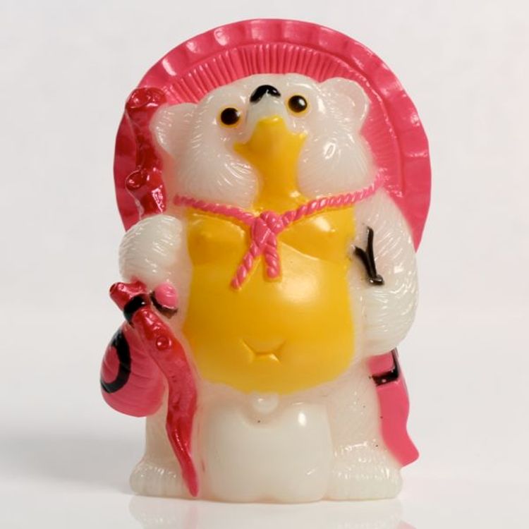 Mini Tanuki - Glow/Yellow/Pink by Real X Head (Mori Katsura)