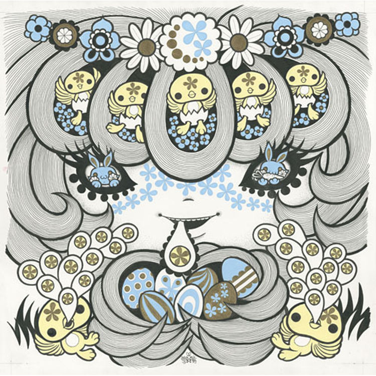 EASTER (ACRYLIC INK) by Junko Mizuno