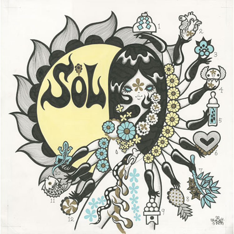 SOL COVER (ACRYLIC INK) by Junko Mizuno