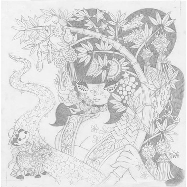 TANABATA STAR FESTIVAL (SKETCH) by Junko Mizuno