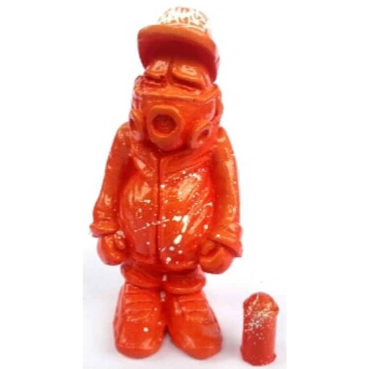 ORANGE MASKEDMAN RESIN PIECE GRAFFITI HOAKSER CHARACTER by Hoakser