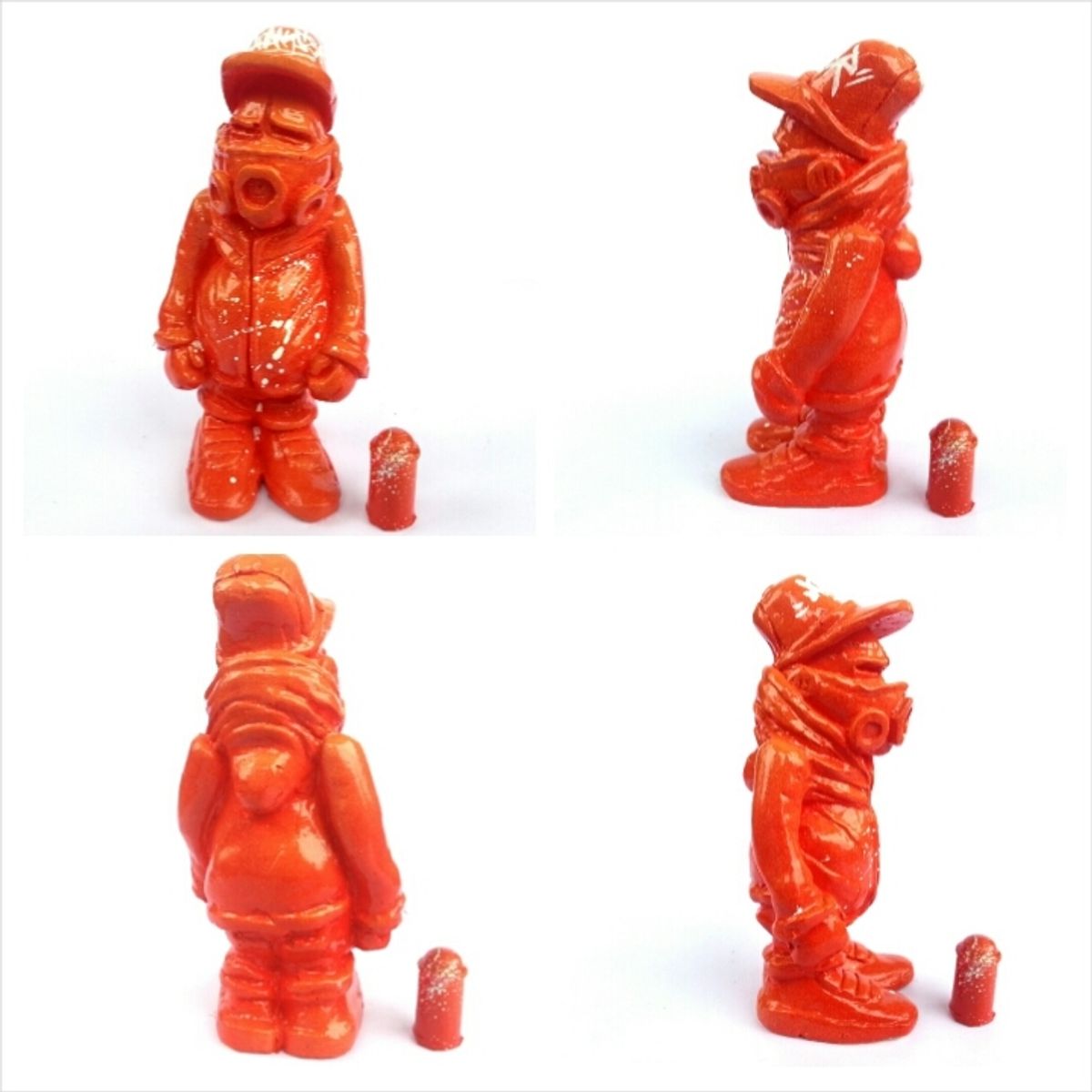 ORANGE MASKEDMAN RESIN PIECE GRAFFITI HOAKSER CHARACTER