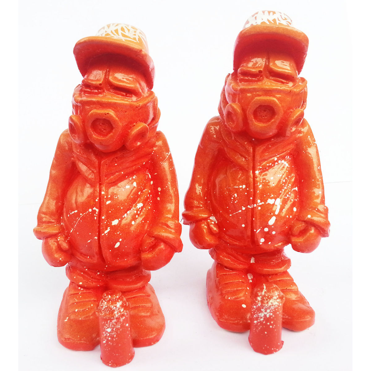 ORANGE MASKEDMAN RESIN PIECE GRAFFITI HOAKSER CHARACTER