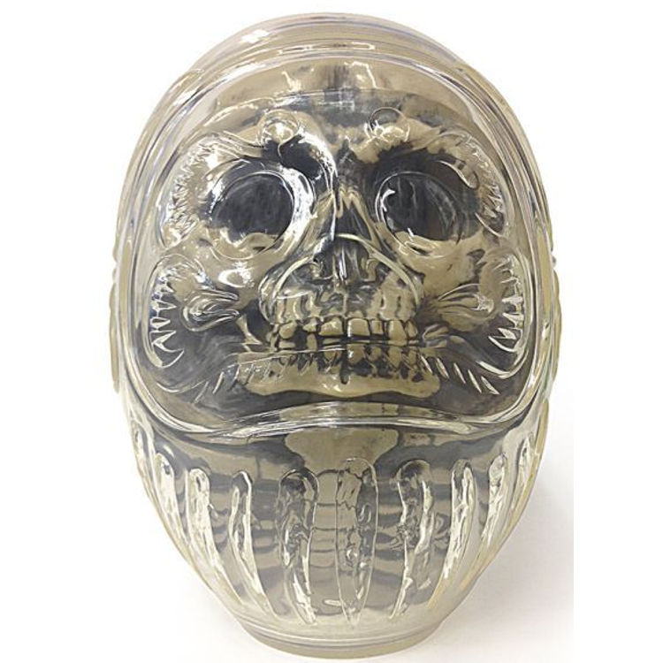 Daruma Skull - CLEAR w/ SMOKE GRAY FOSSIL by Secret Base
