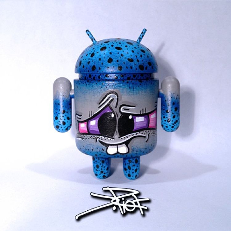 Blue Faded Rioteer Droid by J.Riot