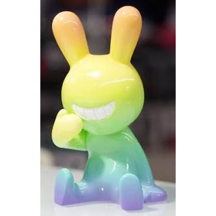 BLACK RABBIT SITTING - parakeet ver. by Tadayuki Iwa (Black Rabbit)