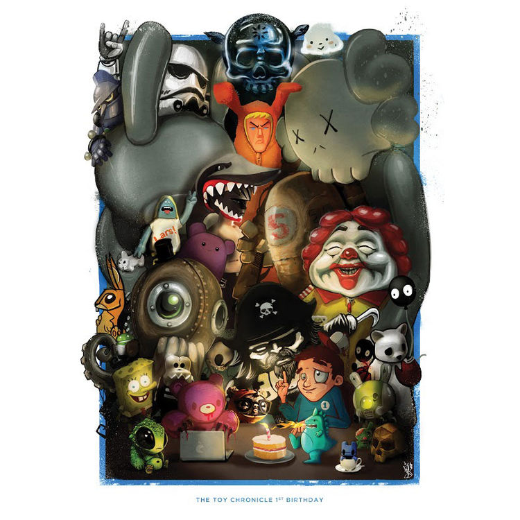 The Toy Chronicle 1st Birthday Print by Toy Terror (Rich Sheehan)