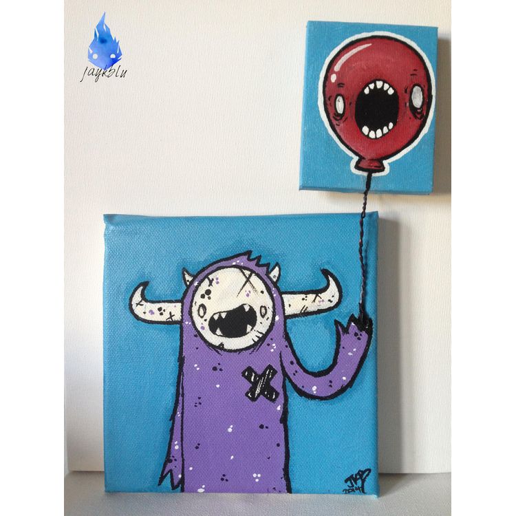 Ruffelz & his Balloon Canvas Piece by Jaykblu