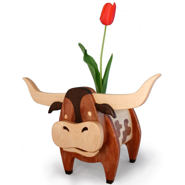 Long Horn with Flower by Cameron Tiede