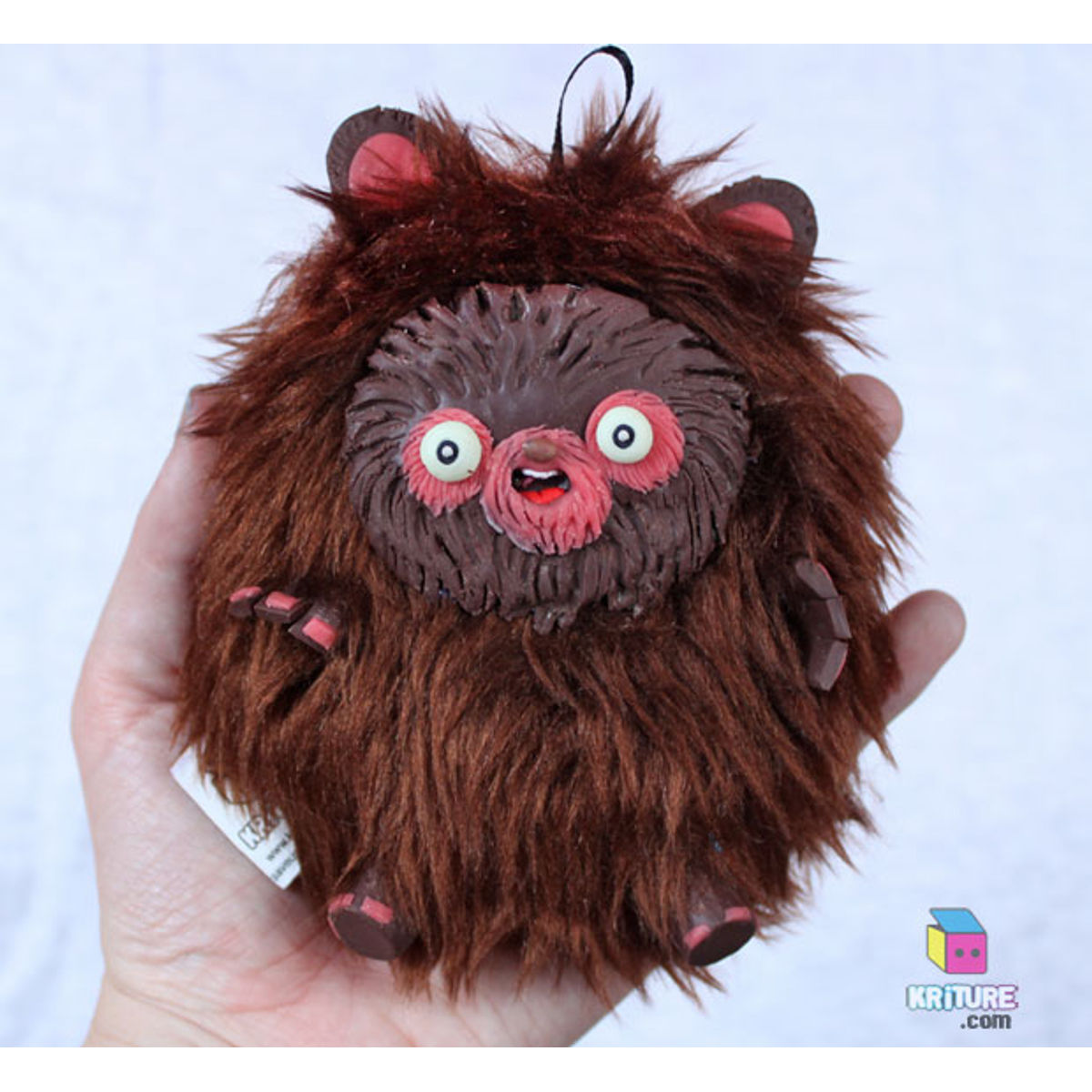 SOFT KRITURE NO. 96 - Chewbacca Monster Plush Squeaky Furry Toy - Brown skin, Brown fur
