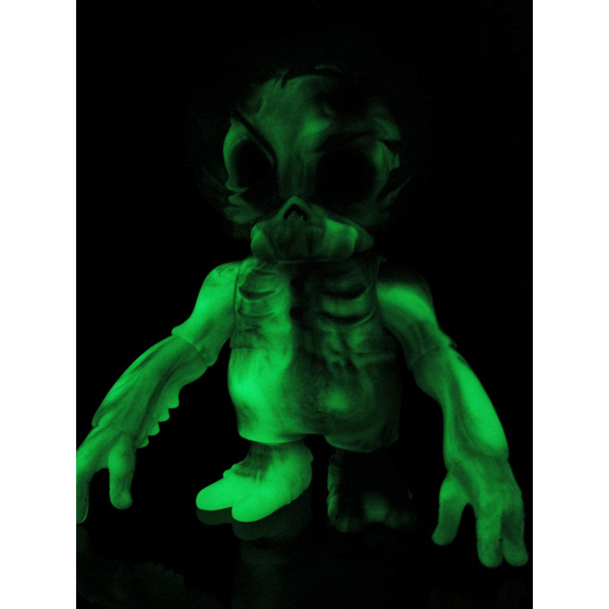 Skull Brain -  GRIM (dark gray & glow marbled)