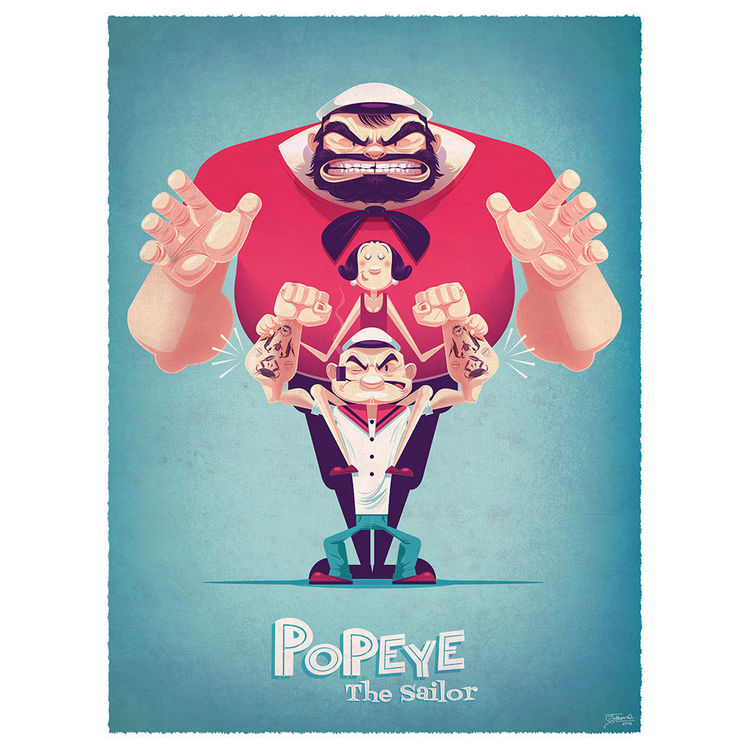 "Muskels Schmuskels" Blue Variant by James Gilleard