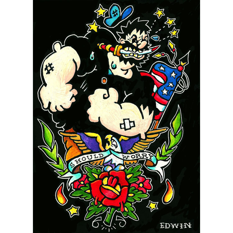 Popeye Triptych - Brutus by Edwin Vazquez