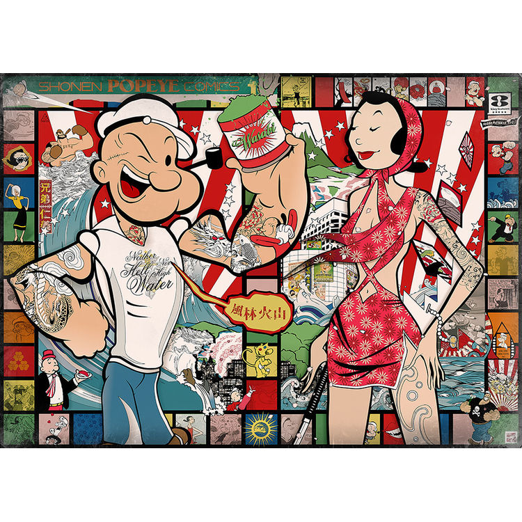 "Popeye: Land Of The Rising Sailor" Large Vintage by Sean D'Anconia