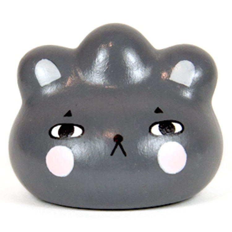 Custom Pocket Pork Dumpling : Bear Buns Grey with Pink Cheeks by Andrea Kang