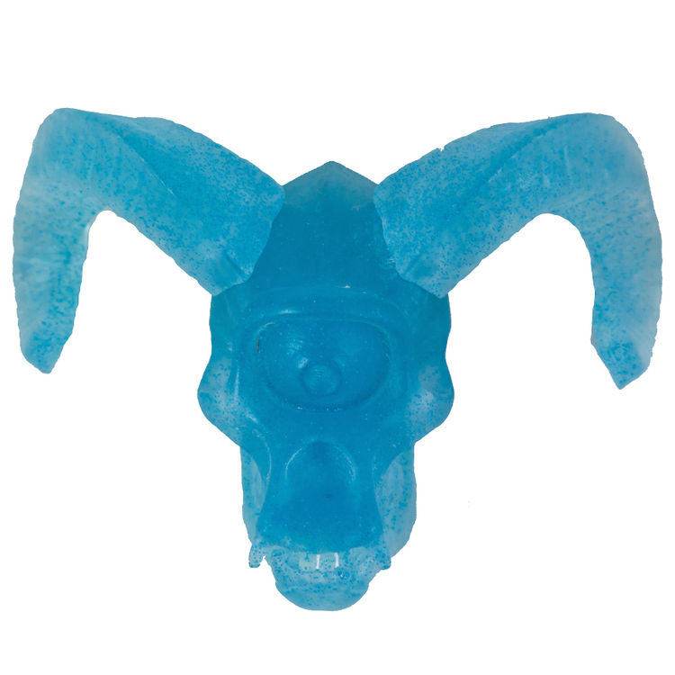 NYCC GHOST CAVE: GLOW SATAN CYCO SIMON SKULL (LIGHT BLUE) by Dave Bondi