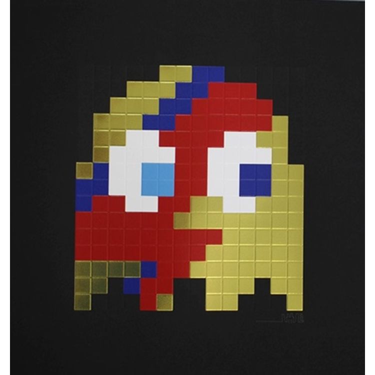 Gold Aladdin Sane by Space Invader