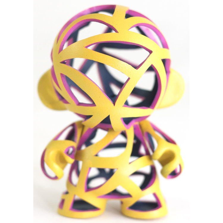 Reticulated Munny Yellow And Purple by Carson Catlin