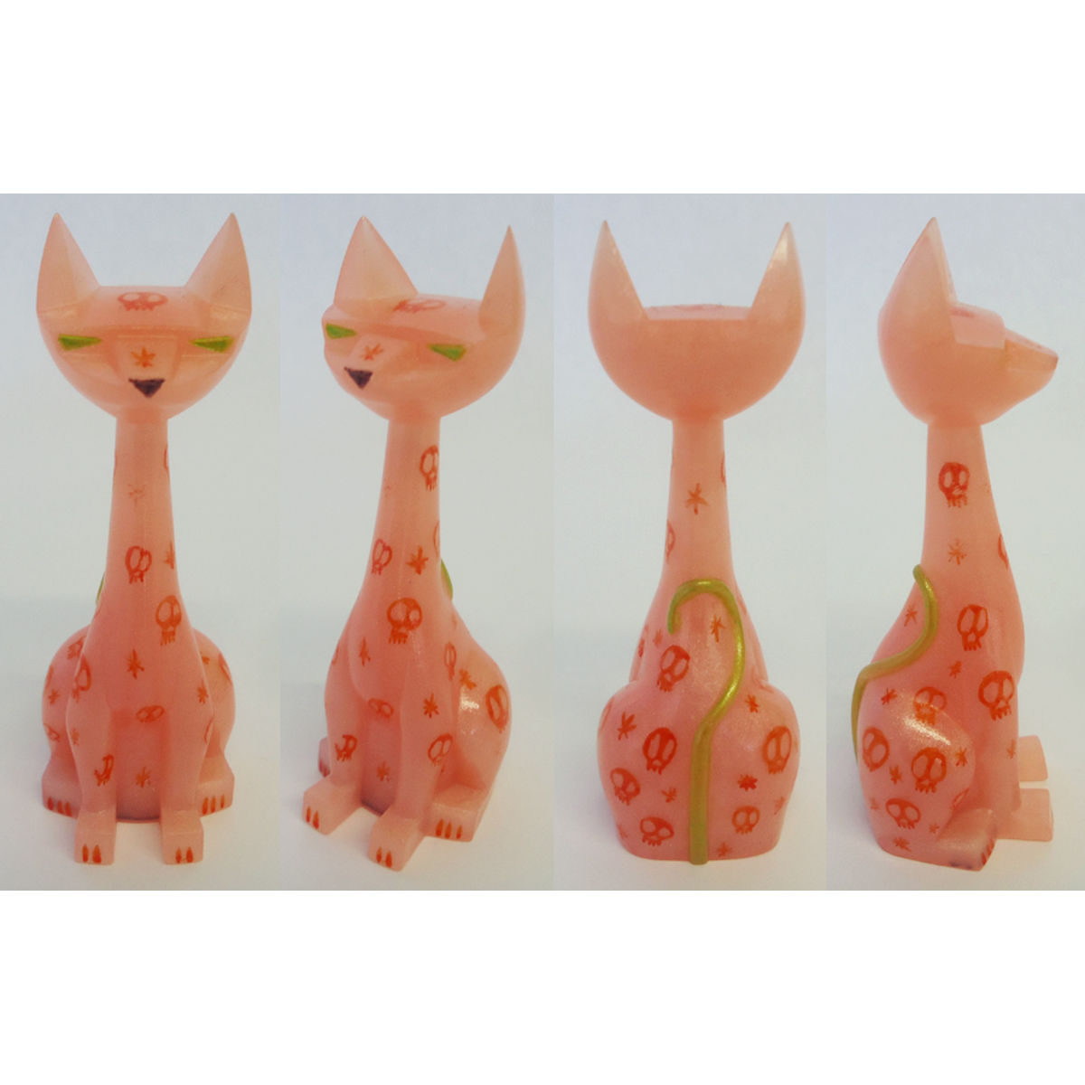 PEARL CAST SKULL CAT TUTTZ - peach