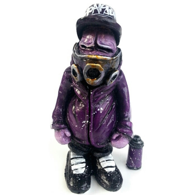 MASKEDMAN ADDIDAS GRAFFITI HAND PAINTED - purple by Hoakser