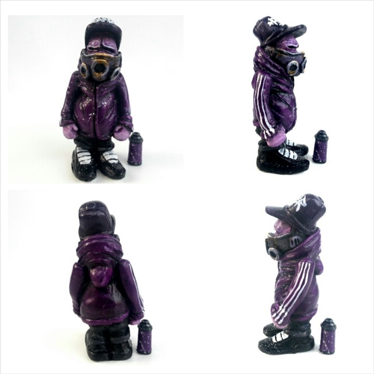 MASKEDMAN ADDIDAS GRAFFITI HAND PAINTED - purple