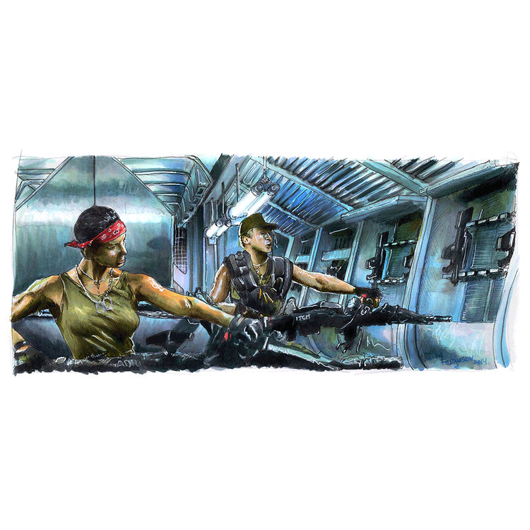 Drake And Vasquez by Jim Ferguson