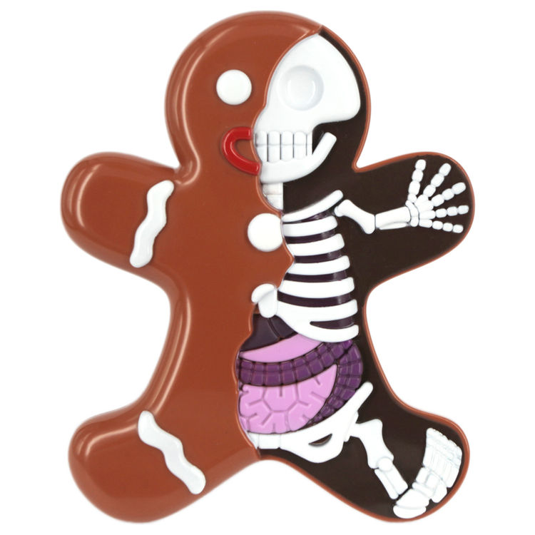 DISSECTED GINGERBREAD MAN - ORIGINAL by Jason Freeny