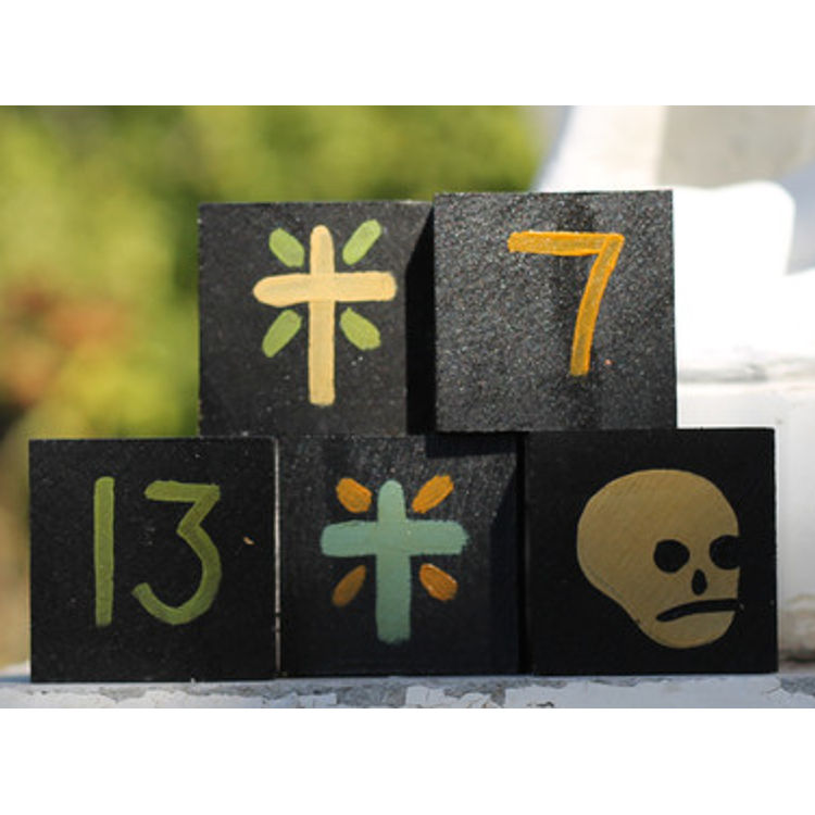Hand Painted Death Block Set by Mike Egan