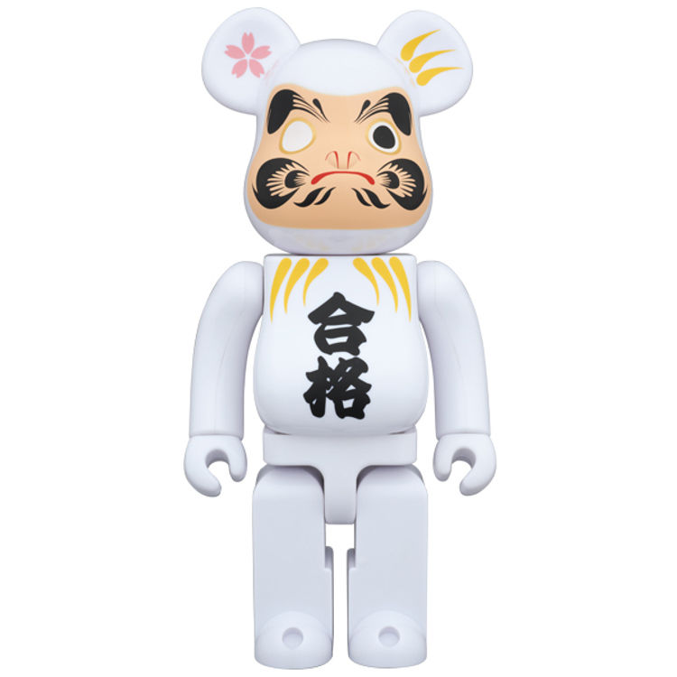 Be@rbrick 400% -Daruma Pass Prayer White by Medicom