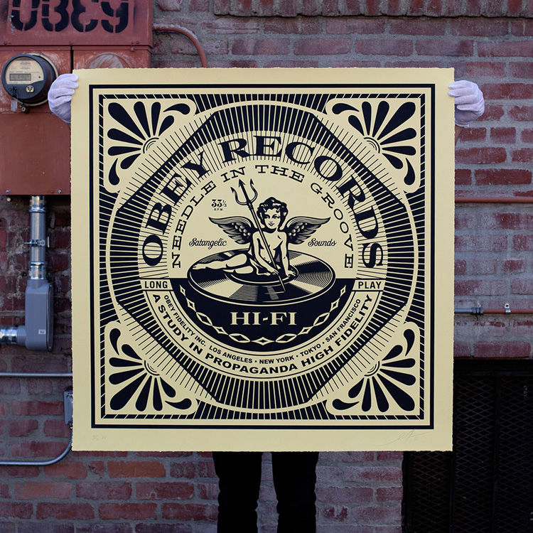 Satangelic Sounds by Obey Giant (Shepard Fairey)