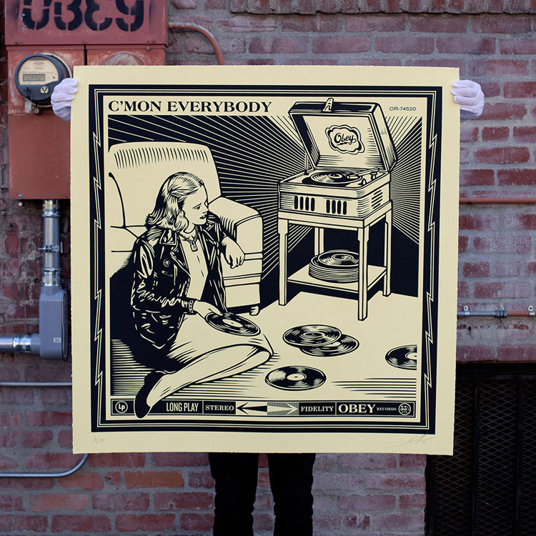 C'mon Everybody by Obey Giant (Shepard Fairey)