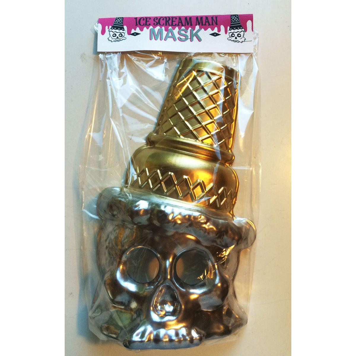 Ice Cream Man Mask - Gold/Silver