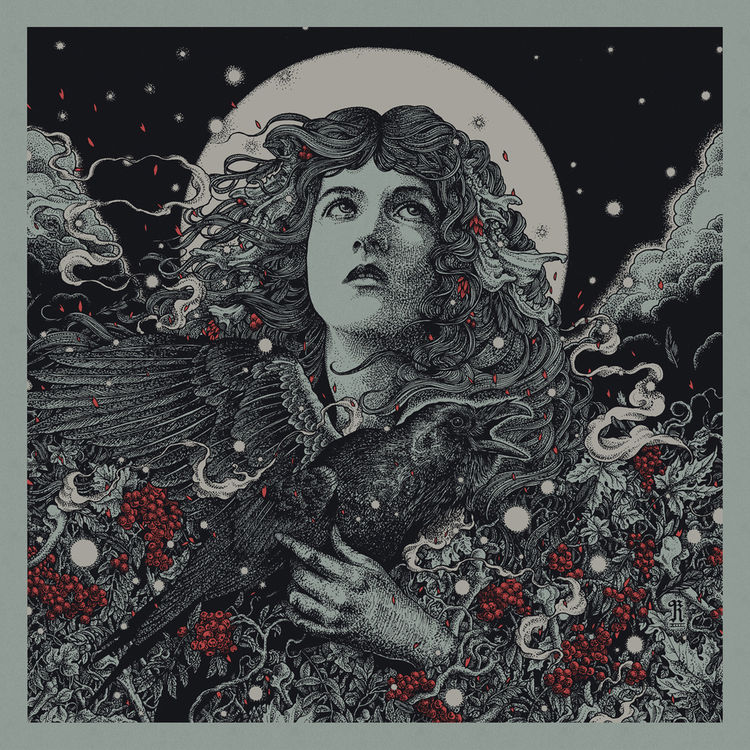 'THE RAVEN' Limited Edition Screen Print - Steel Blue by Richey Beckett