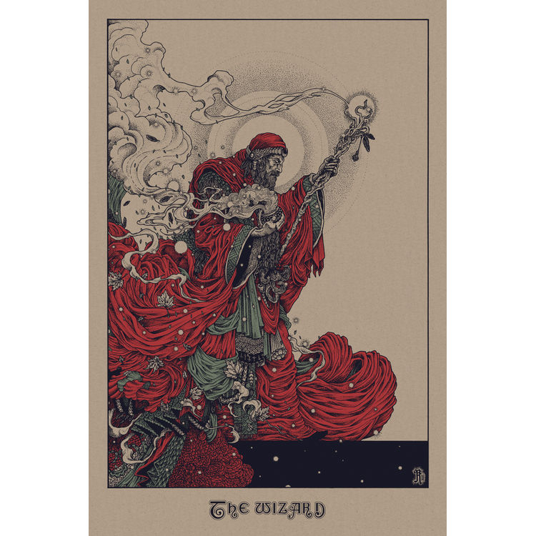 'THE WIZARD' Limited Edition AP Screen Print - Regular Large by Richey Beckett